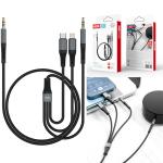 Converter Lightning/TypeC/AUX to AUX 3.5mm XO NB-R178C 3in1 - ខ្សែបំឡែង ឌុយកាសម៉ូល 3in1 ទៅ (Type C,មូល,សំប៉ែត) XO NB-R178C