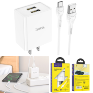 Power Charger hoco C89 Type-C - ឆ្នាំងសាក​ ហូកូ 89 មានខ្សែ TypeC
