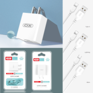 Power Charger XO L65 With Micro Cable - ឆ្នាំងសាក អ៊ីចអូ L65 រុន USB 2 មានខ្សែ Micro