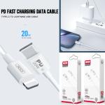 Cable Charger PD20W XO NB-Q189 1M - ខ្សែសាកក្រណាត់ XO NB-Q189A PD 20វ៉ាត់ 1ម៉ែត