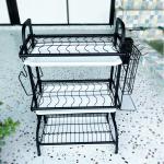 Dishes rack 3 layer A885 - ធ្នើដាក់ចានអ៊ីណុក 3ជាន់ A885