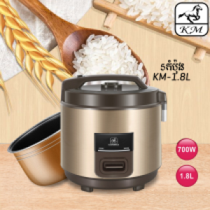 Rice Cooker deluxe non-stick KM-1.8L A111 - ឆ្នាំងបាយគំរបជាប់​​ KM-1.8L A111L ឆ្នាំងខ្មៅ