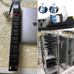 Power Strips 6Universal Socket PDU Rack+Circuit breaker - ព្រីភ្លើង ទូរែក 6រុនដោត មានឌីសង់ទ័រ 