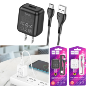 Power Charger Hoco C96 Type-C - ឆ្នាំងសាក​ ហូកូ C96 មានខ្សែ TypeC