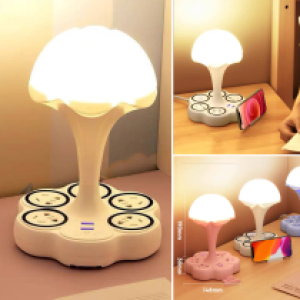 Power Strip Lamp night 8Socket 2USB 2.8M +Remote - ព្រីភ្លើង អំពូលរាត្រី 8រុន+2រុនសាកថ្ម 2.8ម៉ែត មានតេឡេ