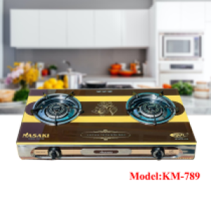 Gas stove big glass KM-789 - ចង្ក្រានហ្គាសប្រើធុង ក្បាល2 ​ KM-789