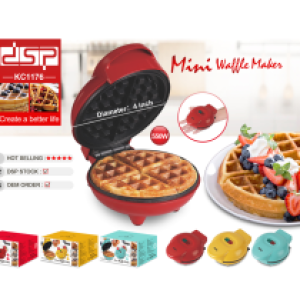 Waffle maker mini​​ 550W DSP KC1176 - ម៉ាស៊ីនចាក់នំពុម្ភខ្នាតតូច 550W DSP KC1176
