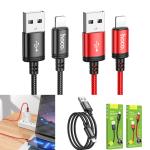 Cable Charger hoco X89 iPhone - ខ្សែសាកក្រណាត់ ហូកូ X89 ក្បាល iPhone