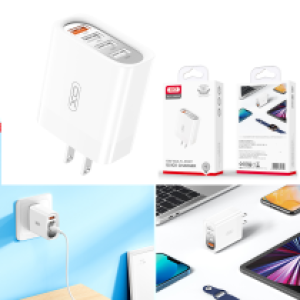 Power Charger Fast XO L100​ 4USB(QC/AFC/FCP) - ឆ្នាំងសាក លឿន XO L100 4USB(QC/AFC/FCP)