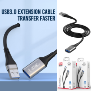 USB3.0 Extension Cable XO NB220 male to female 2M - ខ្សែ បន្ត USB 3.0 XO NB220 male to female 2ម៉ែត