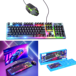 Keyboard+Mouse Wire Set Gaming hoco GM18 Light - ក្តាចុច និងម៉ៅឈុត ហ្គេម hoco GM18 ភ្លើងព័ណ