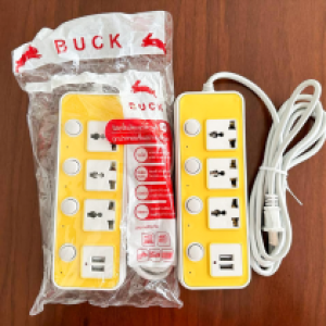 Power Strip 5045 3Socket 2USB - ព្រីភ្លើង លេខ5045  3រុន និង 2 រុនសាកថ្ម