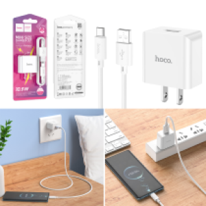 Power Charger Hoco C106 Leisure TypeC - ឆ្នាំងសាក​ ហូកូ C106 Leisure Type-C រុនមួយ
