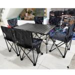 Folding camping big table 6 chair A9908 - ឈុតតុធំកៅអី6 A9908
