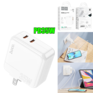 Power Charger hoco C110 2-ports PD35W - ឆ្នាំងសាក ខ្វីកឆាច ហូកូ C110 រុន២ PD35W