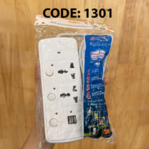 Power Strip 1301 2Socket 2USB - ព្រីភ្លើង លេខ481  2រុន និង 2 រុនសាកថ្ម