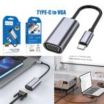 Converter TypeC to VGA hoco UA21 - ដុំបំបែក ហូកូ UA21(Type-C to VGA)