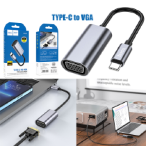 Converter TypeC to VGA hoco UA21 - ដុំបំបែក ហូកូ UA21(Type-C to VGA)