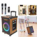 Speaker Bluetooth hoco HA2 (2 Wireless Mics) - បាស់ប្ល៊ូធូសប្រើថ្ម  ហូកូ HA2 មានមេក្រូប៊្លូធូស2