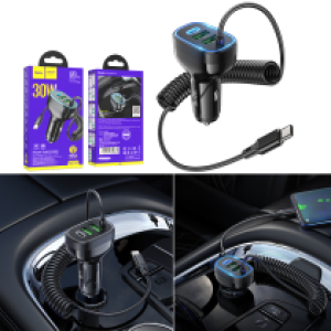Power Car Charger hoco NZ11A(1C2A) Set Type-C - ឆ្នាំសាកក្នុឡាន ហូកូ NZ11A(1C2A) ឈុត Type-C