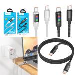 Cable Charger hoco U126 TypeC to TypeC 100W - ខ្សែសាកជ័រ ភ្លើងពណ៌ hoco U126 TypeC ទៅ TypeC 100W