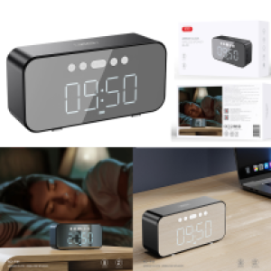 Speaker Bluetooth XO F41 Mirror Clock - បាស់ប្ល៊ូធូសប្រើថ្ម អ៊ិចអូ F41 នាឡិការ កញ្ចក់