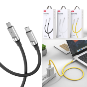 Cable Charger Silicone NB-Q252B PD60W(TypeC to TypeC) - ខ្សែសាក ស៊ីលីខុន NB-Q252B 27វ៉ាត់ (Type-C-Type-C)