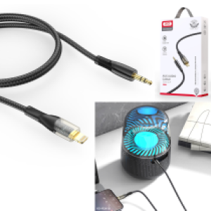 Converter Lightning to AUX 3.5mm male XO NB-R241A - ឌុយបំលែង iPhone ទៅ ឌុយកាស 3.5មម XO NB-R241A