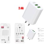 Power Charger XO L85C 2.4A ​Single Port - ឆ្នាំងសាក XO L85C 2.4A ដុំសាក
