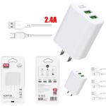 Power Charger XO L85C 2.4A Set Micro - ឆ្នាំងសាក XO L85C 2.4A ដុំសាក ឈុត Micro