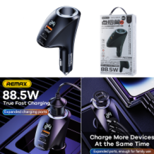 Power Car Charger cigarette 1port PD/QC Remax RCC339 - ឆ្នាំងសាកក្នុងឡាន រុន 1 និង រុនសាកថ្ម 2 Remax RCC339